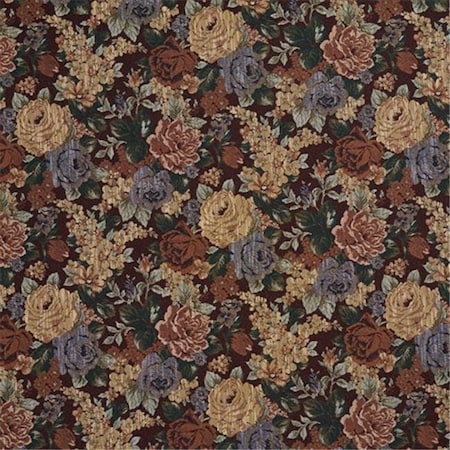 Designer Fabrics Designer Fabrics F924 54 in. Wide Red And Green; Floral Tapestry Upholstery Fabric F924